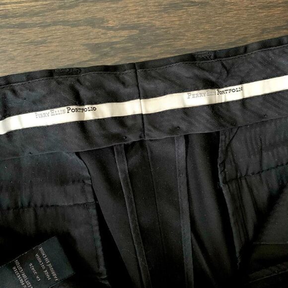 NWOT 👖Perry Ellis Portfolio Black Pant - Picture 3 of 5